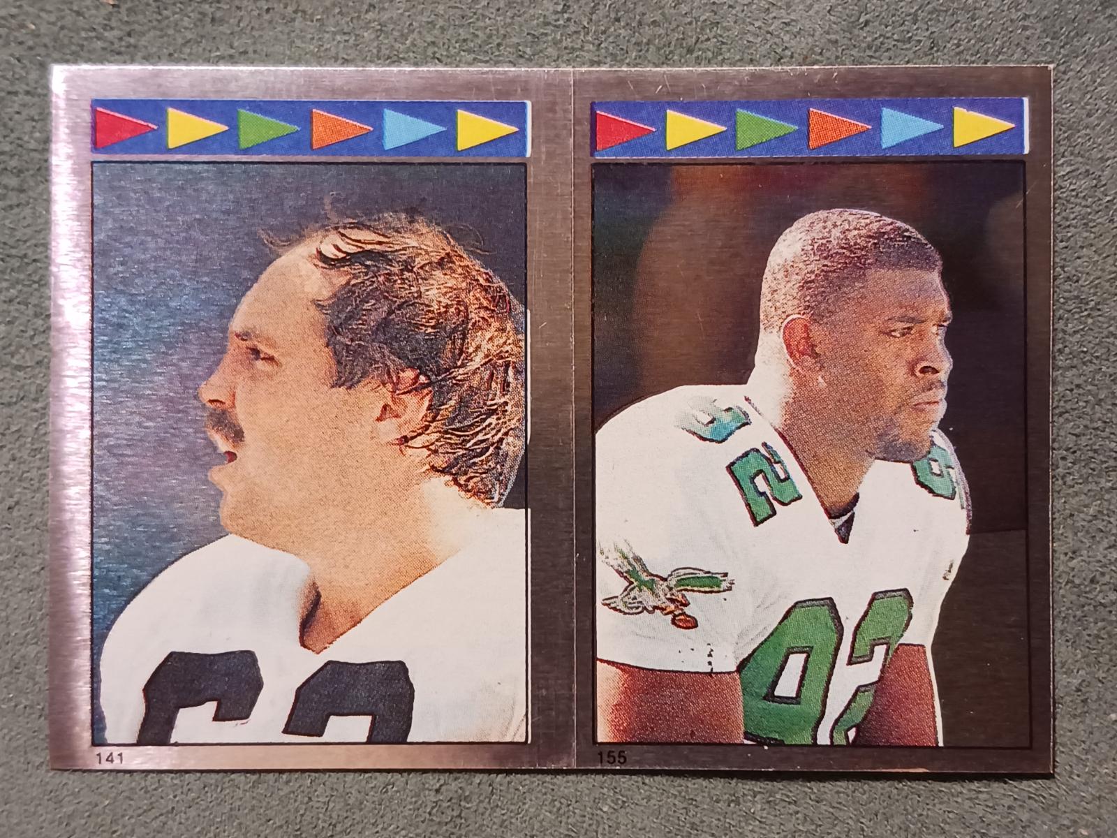 Cody Risien, Reggie White Football Cards 1987 Topps Stickers