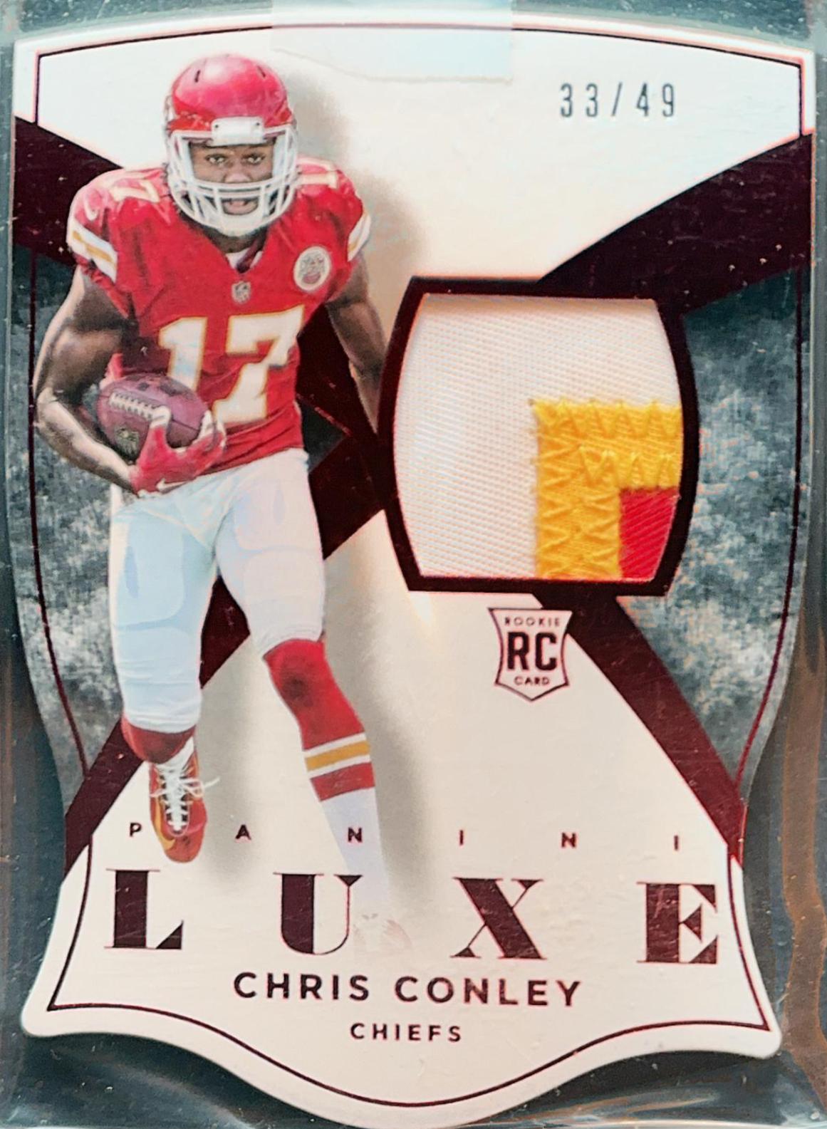 Chris Conley #82 Football Cards 2015 Panini Luxe Die Cut Memorabilia Prime