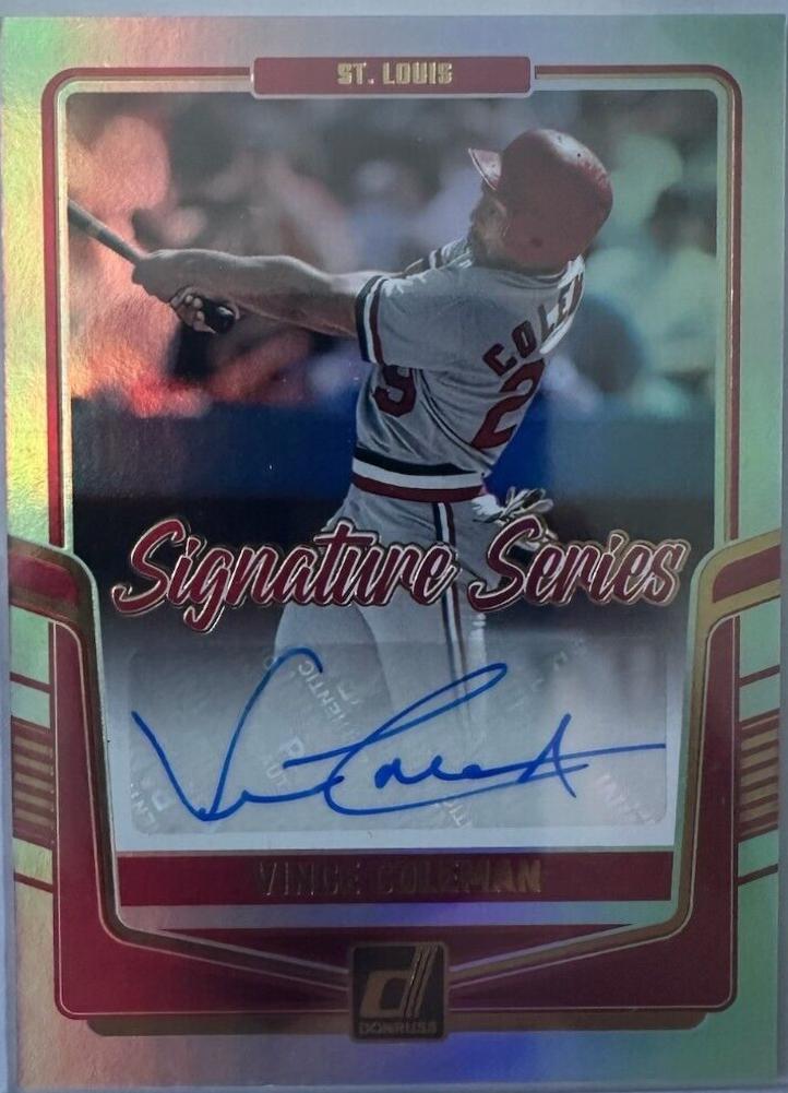 Vince Coleman #SS-VC 2024 Donruss Baseball Signature Series