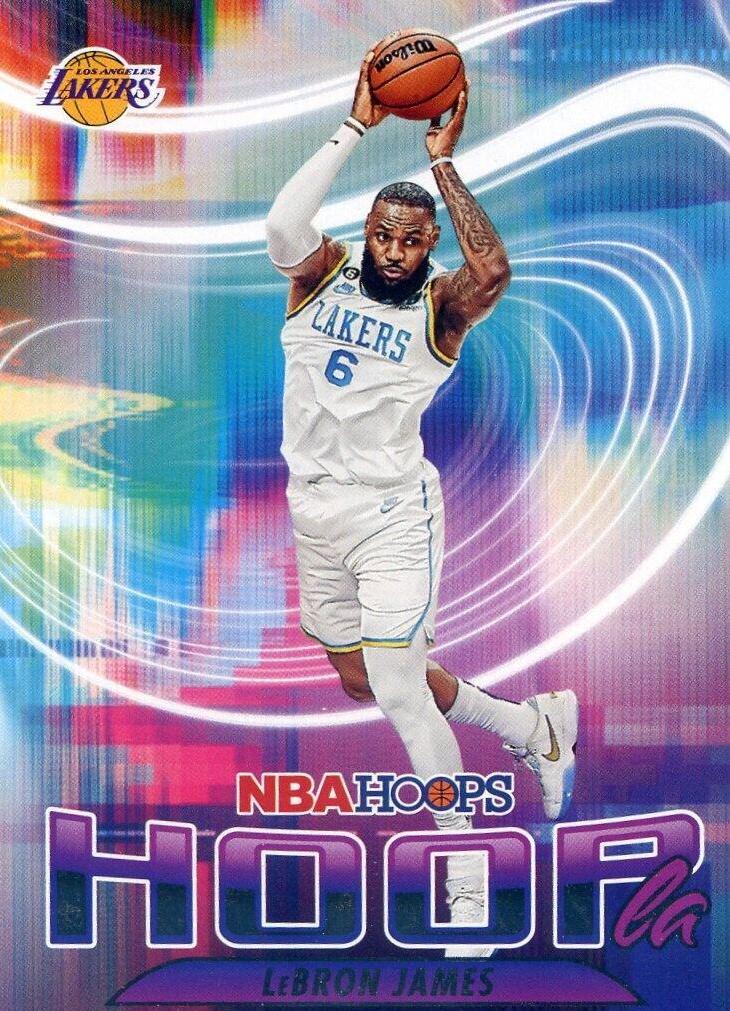 LeBron James #9 Basketball Cards 2023 Panini Hoops Hoopla