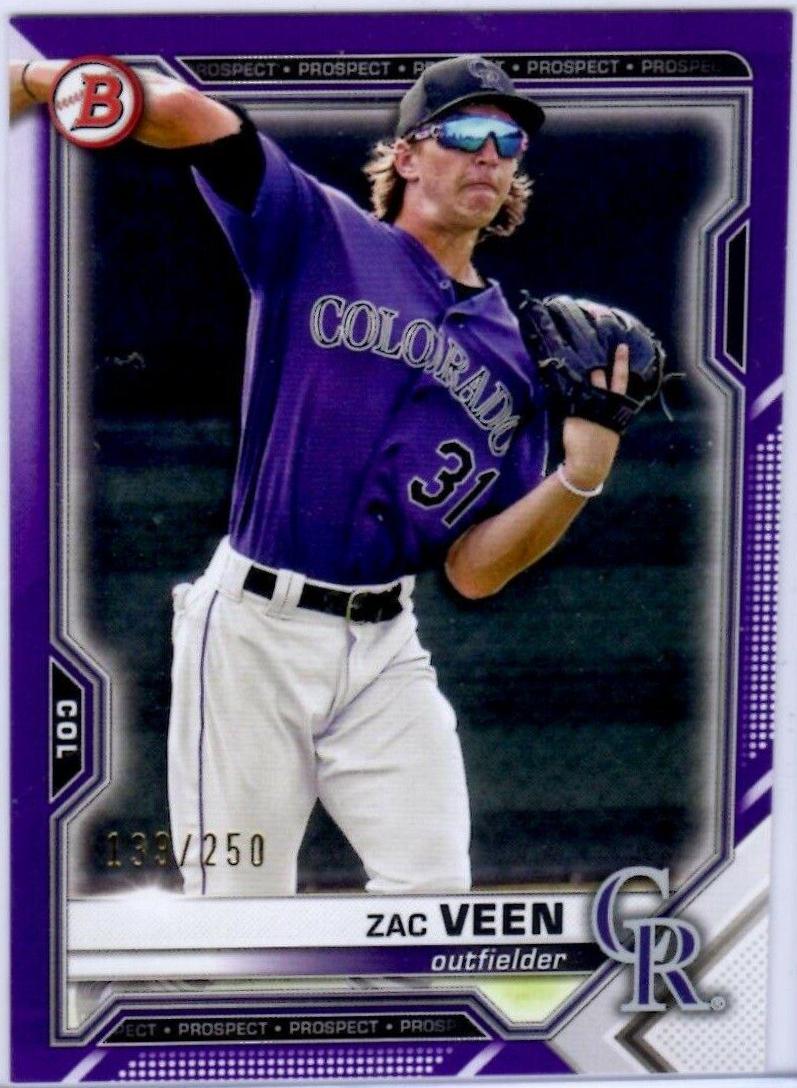 Zac Veen #150 2021 Bowman Draft Baseball