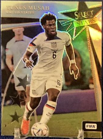 Yunus Musah #17 Soccer Cards 2022 Panini Select FIFA Stars