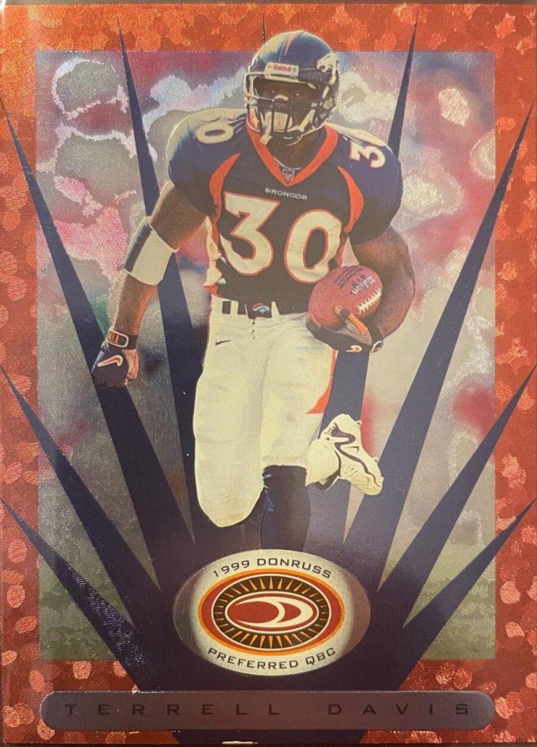 Terrell Davis #9 Football Cards 1999 Panini Donruss Preferred