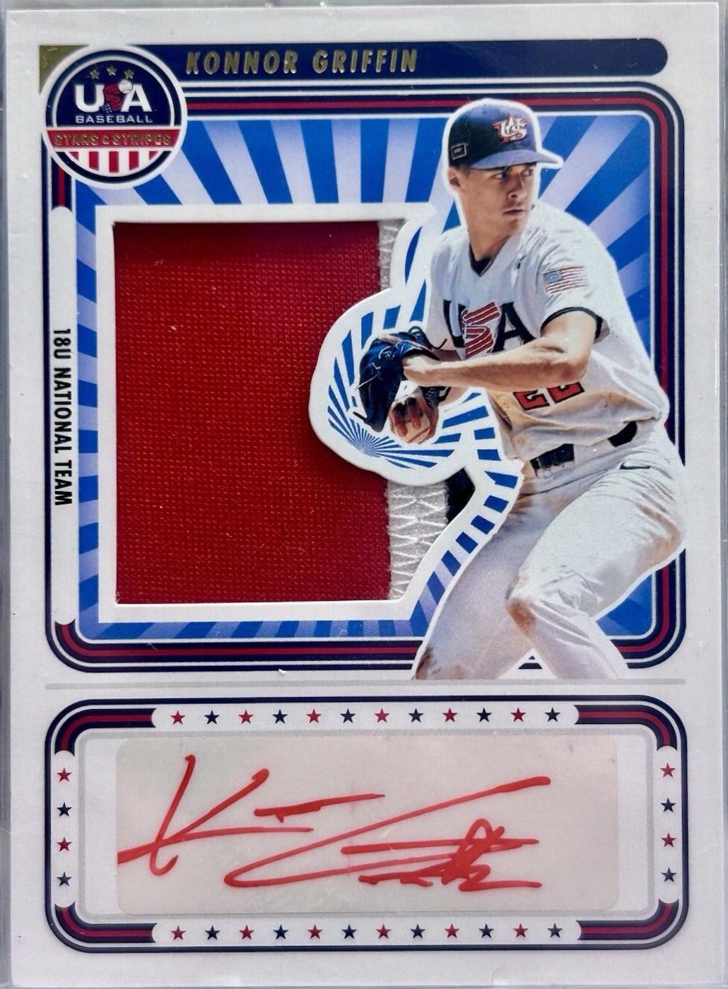 Konnor Griffin #USA-KG Baseball Cards 2024 Panini Stars & Stripes USA Materials