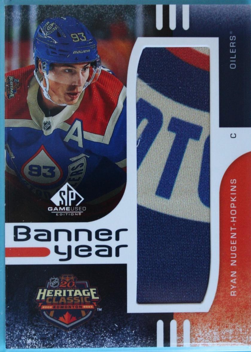 Ryan Nugent-Hopkins #BYHC-RN Hockey Cards 2024 SP Game Used Heritage Classic Banner Year Relic