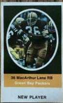 MacArthur Lane Football Cards 1972 Sunoco Stamps Update