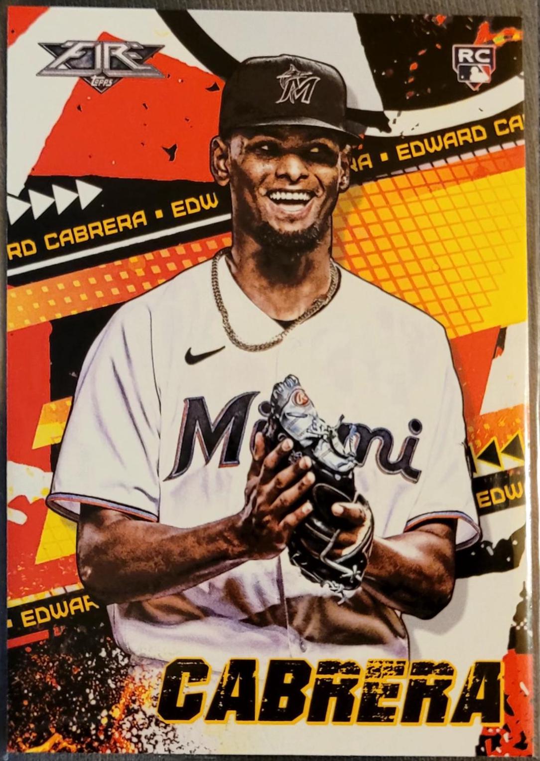 Edward Cabrera #44 Baseball Cards 2022 Topps Fire