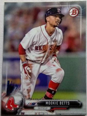 Mookie Betts #6 Baseball Cards 2017 Bowman