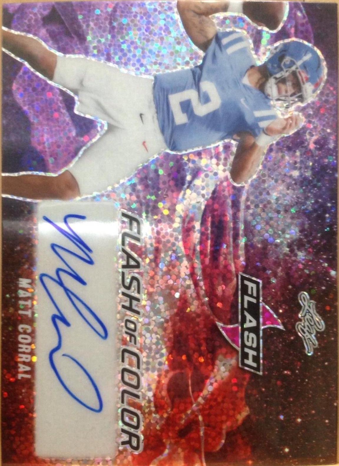 Matt Corral #FC-MC1 Football Cards 2022 Leaf Flash of Color Autographs