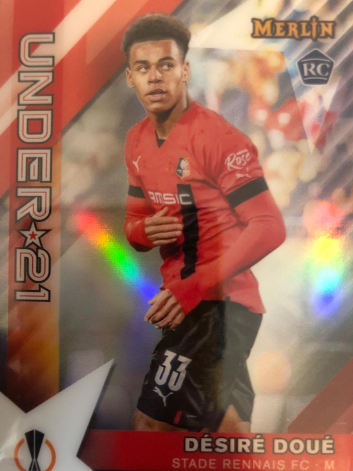 Desire Doue #U21-16 Soccer Cards 2022 Topps Merlin Chrome UEFA Club Competitions U21 Stars