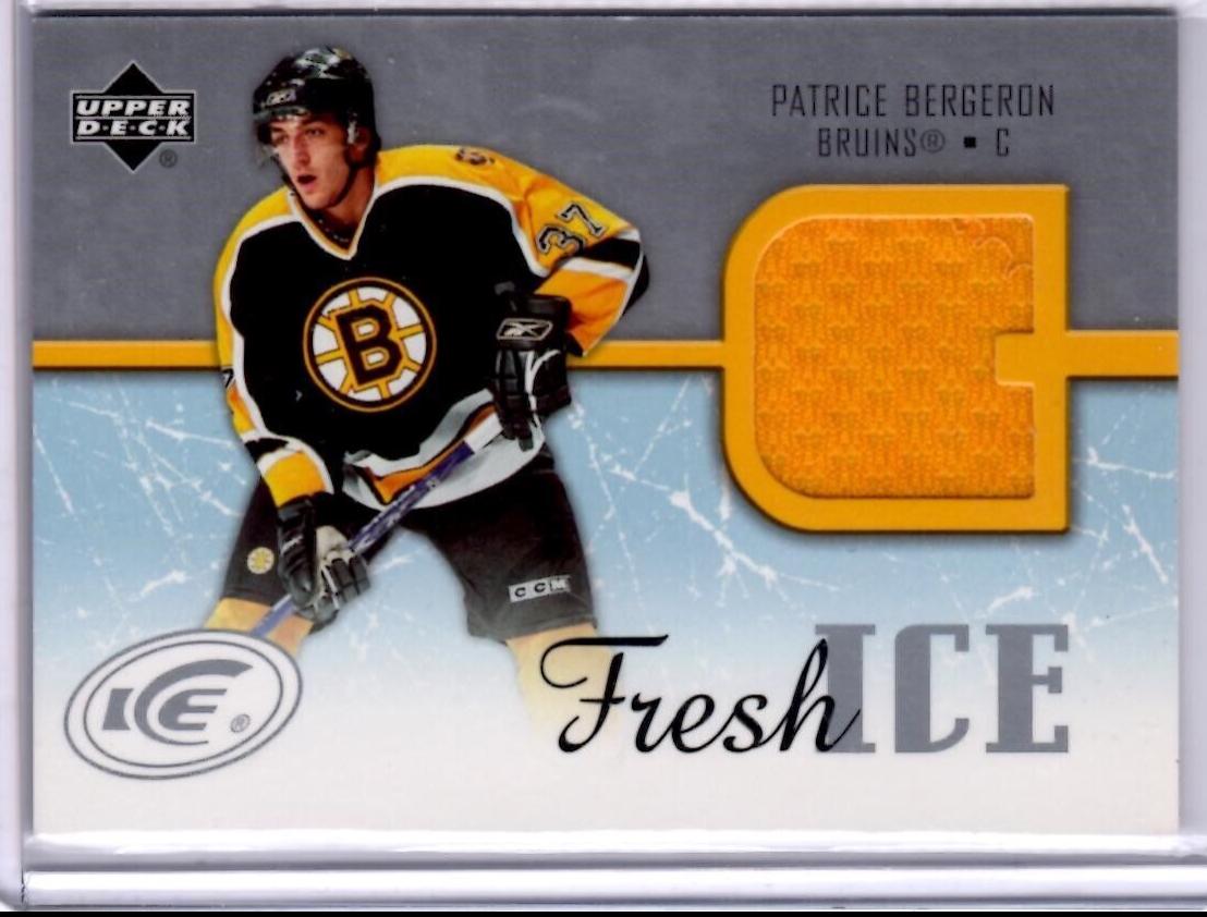 Patrice Bergeron #FI-PB Hockey Cards 2005 Upper Deck Ice Fresh
