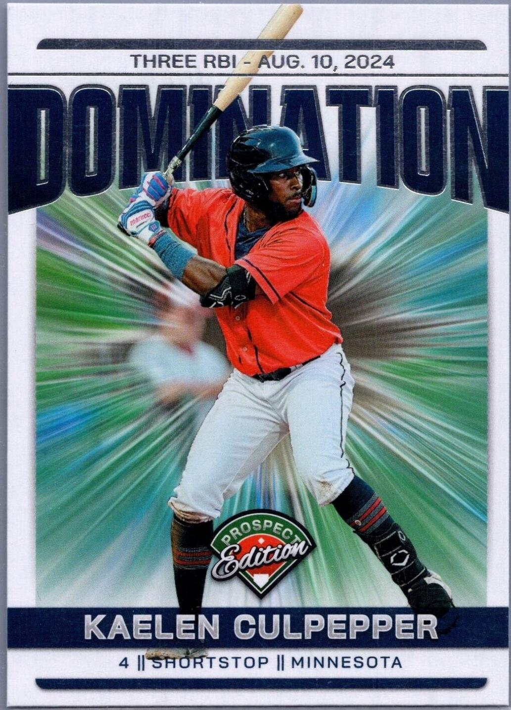 Kaelen Culpepper #3 Baseball Cards 2024 Panini Prospect Edition Domination