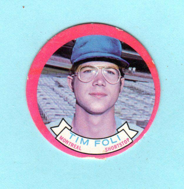Tim Foli Baseball Cards 1973 Topps Candy Lids