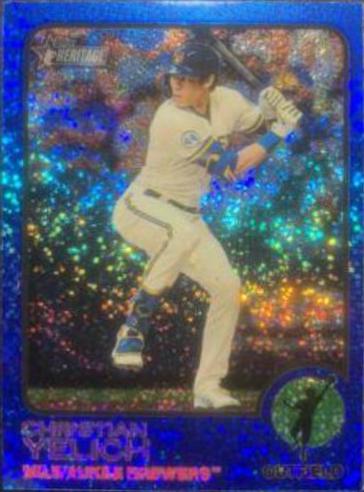 Christian Yelich [Chrome Blue Sparkle] #123