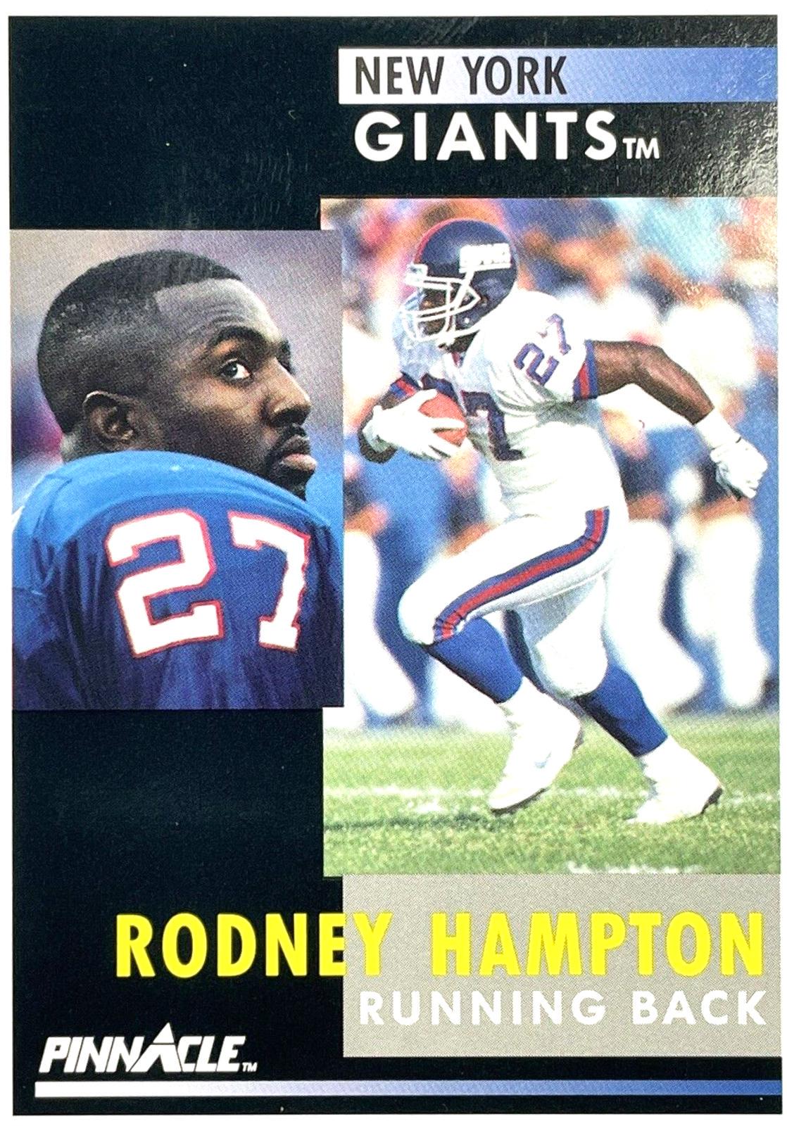 Rodney Hampton #23 Football Cards 1991 Pinnacle
