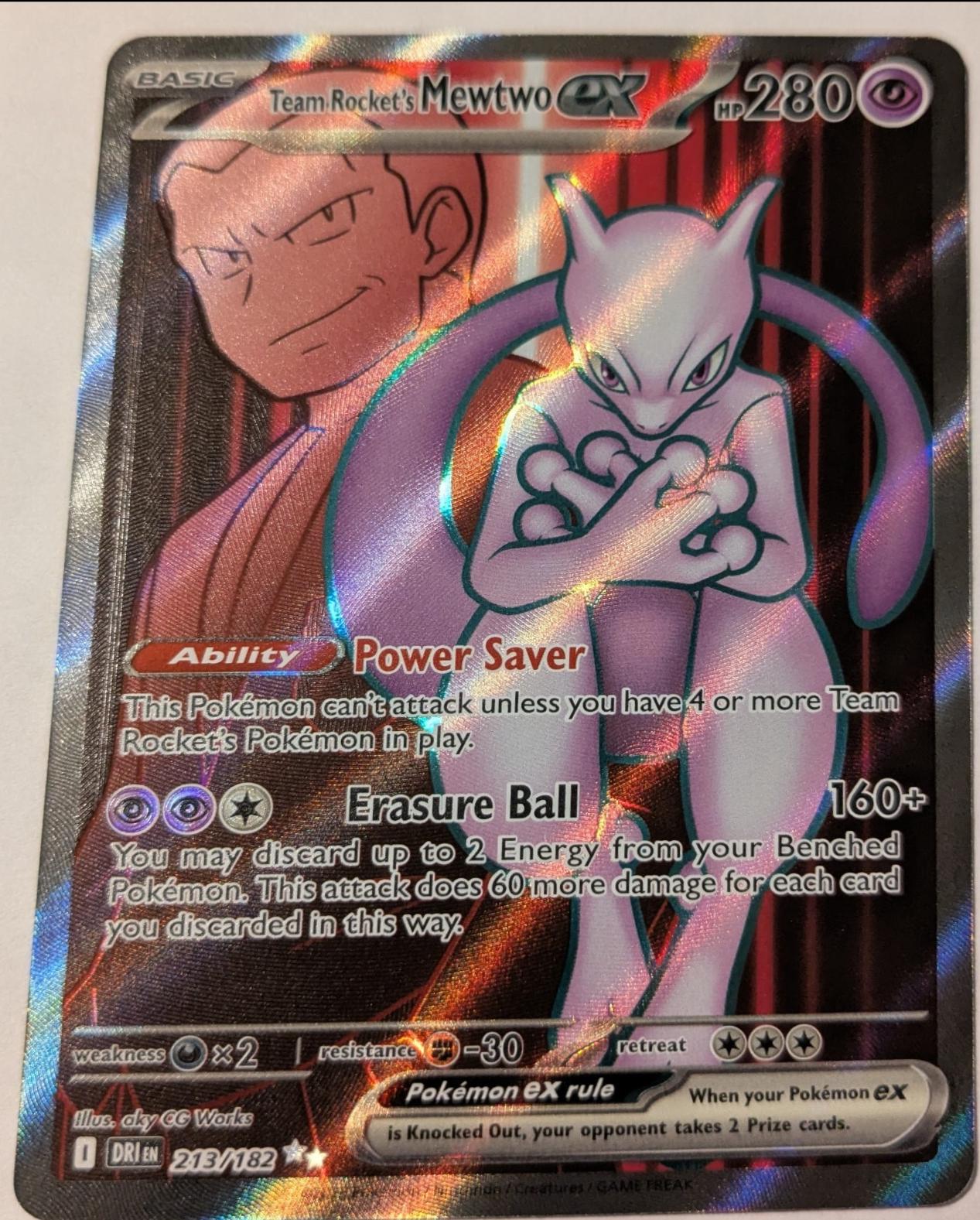 Team Rocket's Mewtwo ex #213 Pokemon Destined Rivals