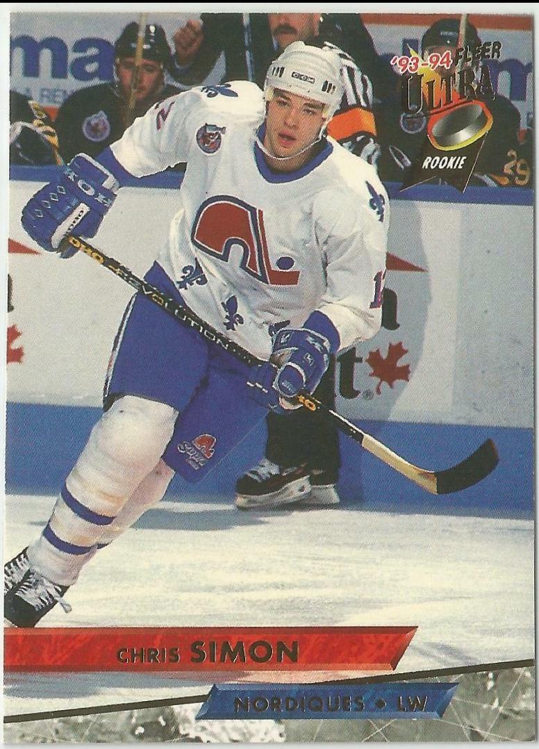 Chris Simon #224 Hockey Cards 1993 Ultra