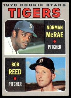 Tigers 1970 Rookie Stars: Norman McRae / Bob Reed