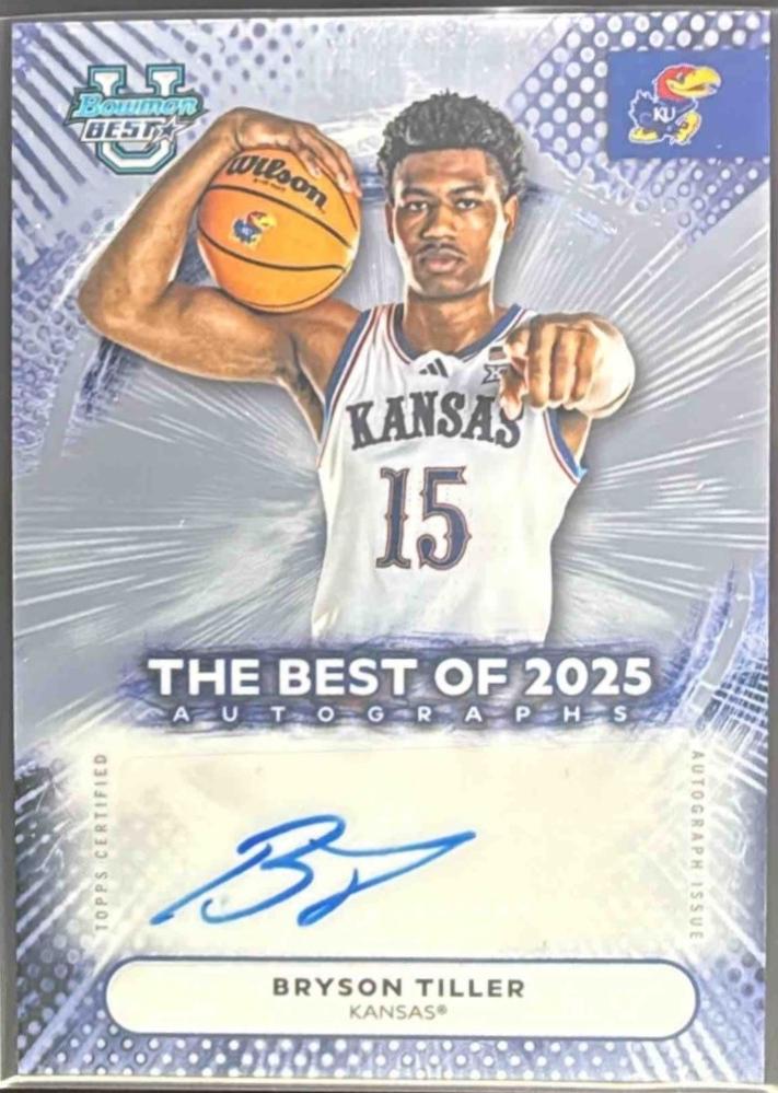Bryson Tiller #BA-BT 2025-26 Bowman University Best Basketball The Best of 2025 Autographs