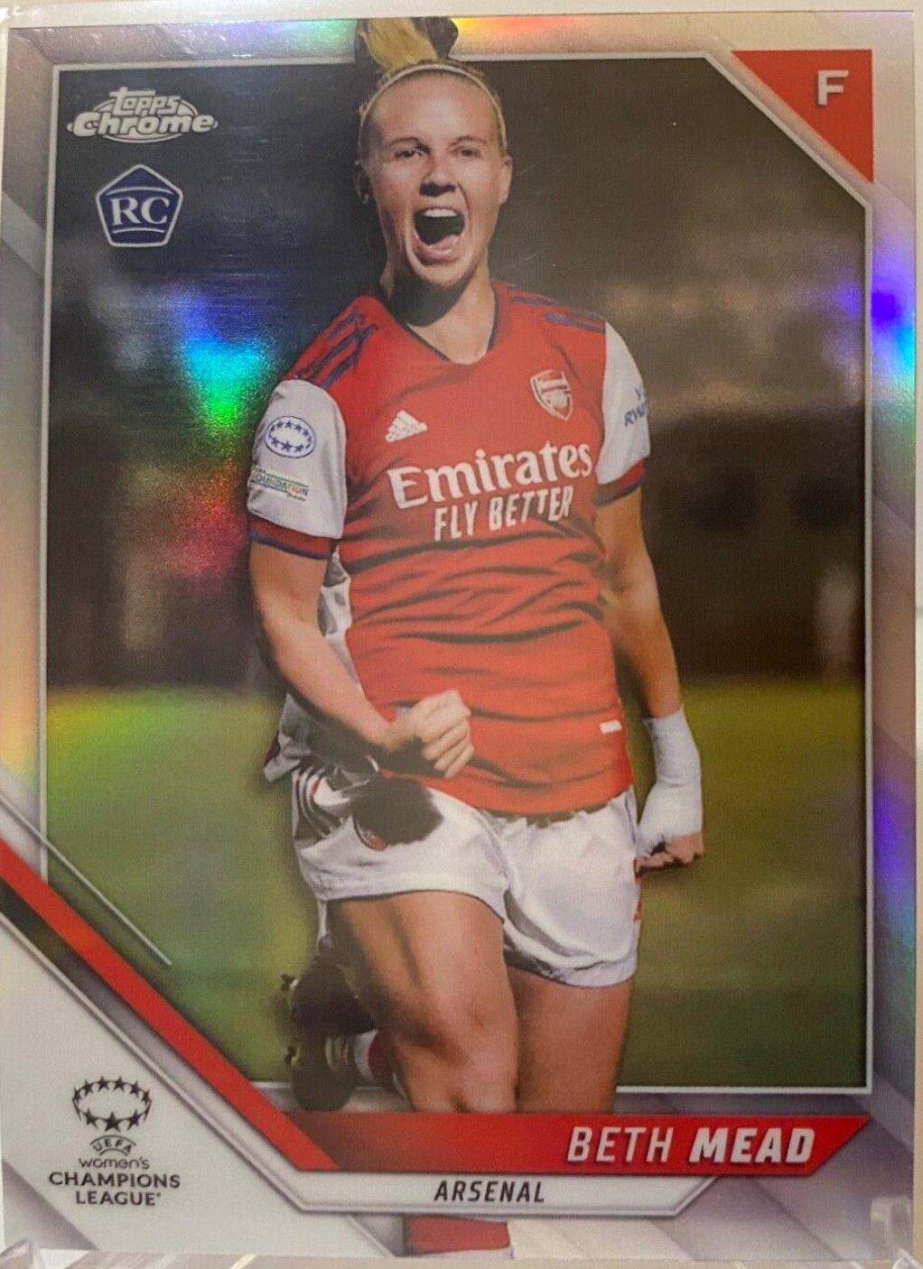 Beth Mead #52 Soccer Cards 2021 Topps Chrome UEFA Women’s Champions League