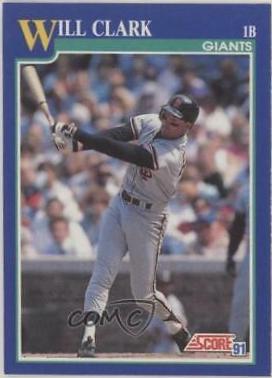 Will Clark #7 Baseball Cards 1991 Score