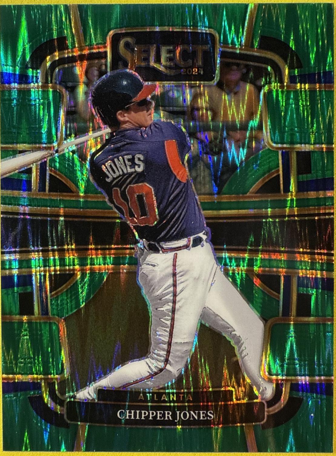 Chipper Jones [Green Flash Prizm] #24
