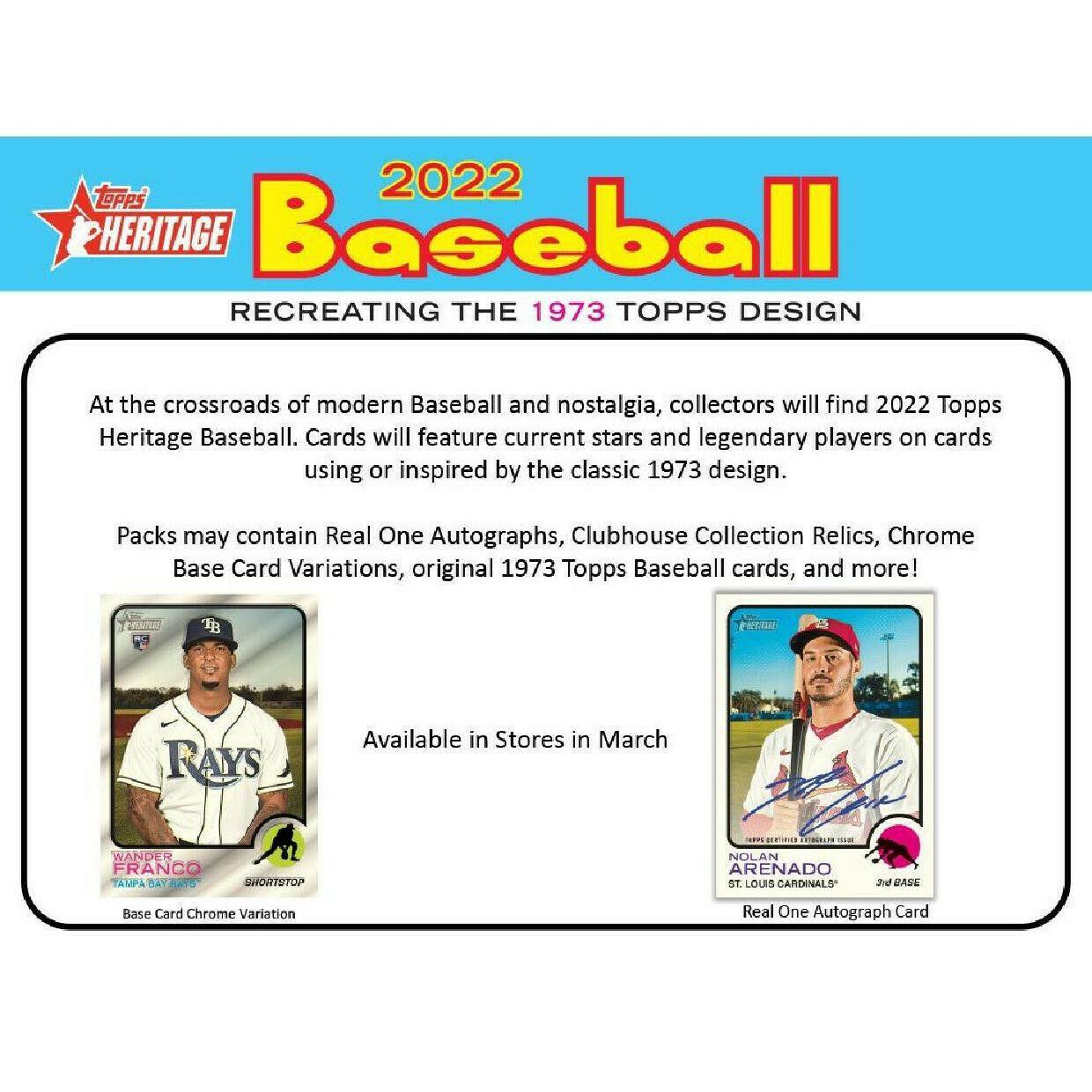 Blaster Box Baseball Cards 2022 Topps Heritage