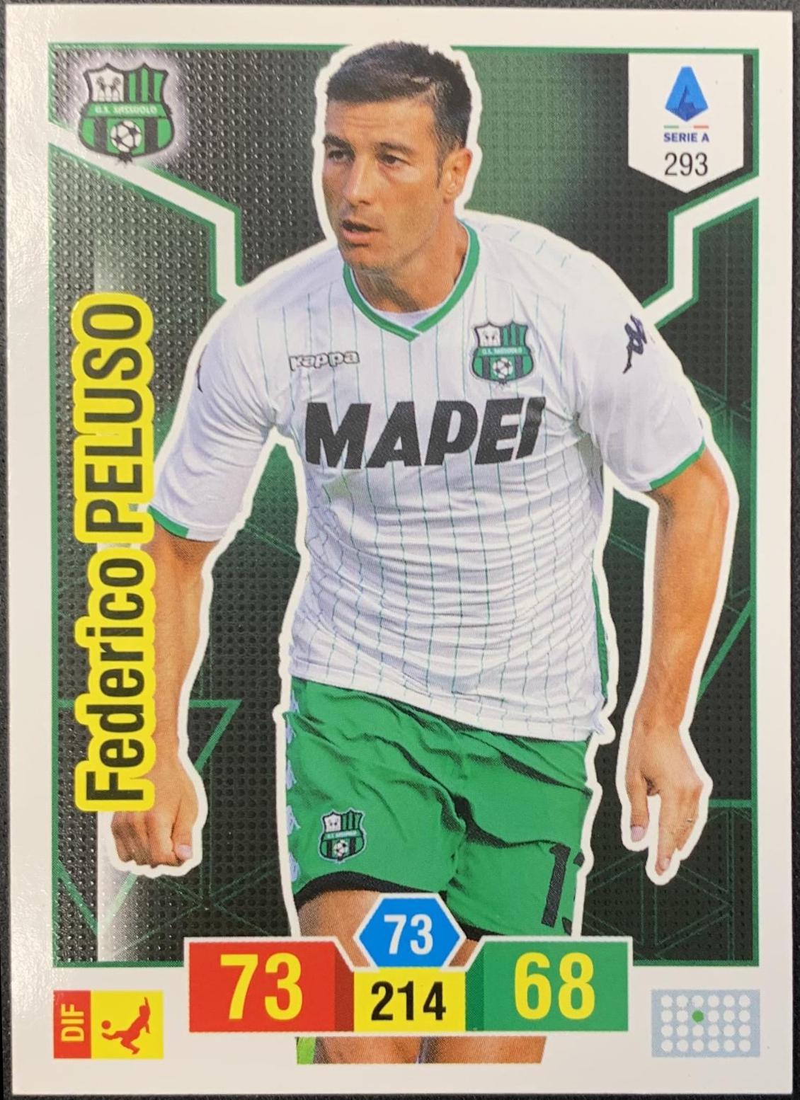 Federico Peluso #293 2019 Panini Calciatori Adrenalyn XL Soccer