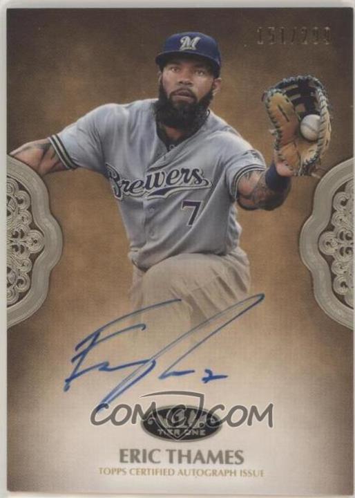 Eric Thames #PPA-ET Baseball Cards 2019 Topps Tier One Prime Performers Autographs