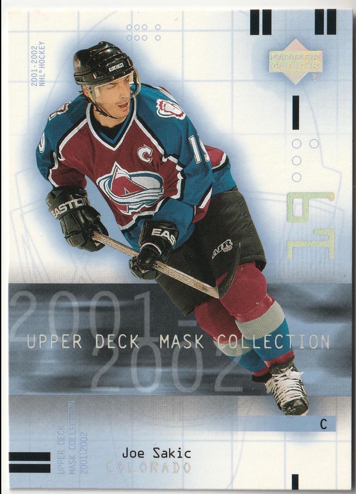 Joe Sakic #22 Hockey Cards 2001 Upper Deck Mask Collection
