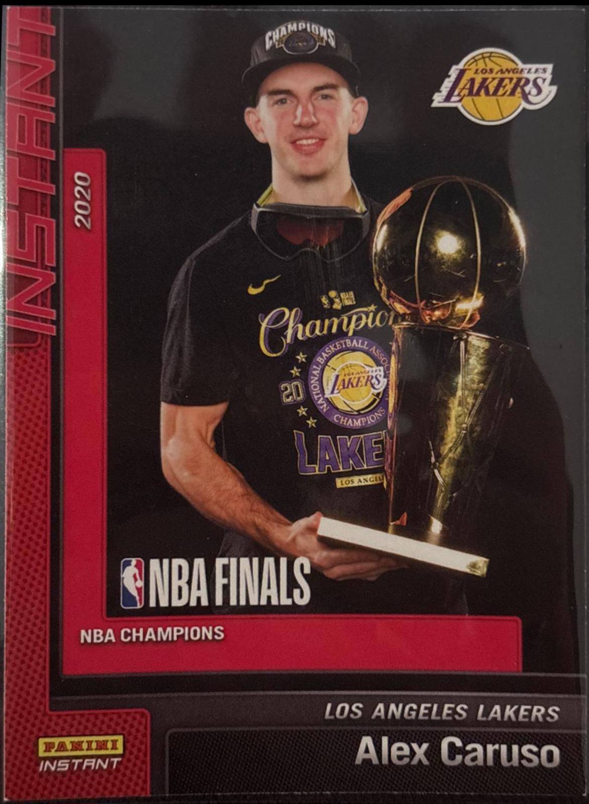 Alex Caruso #6 Basketball Cards 2019 Panini Instant Lakers NBA Champions