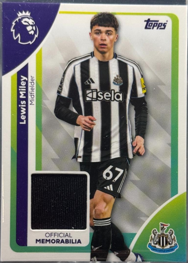 Lewis Miley #RE-LM 2025 Topps Premier League Relic