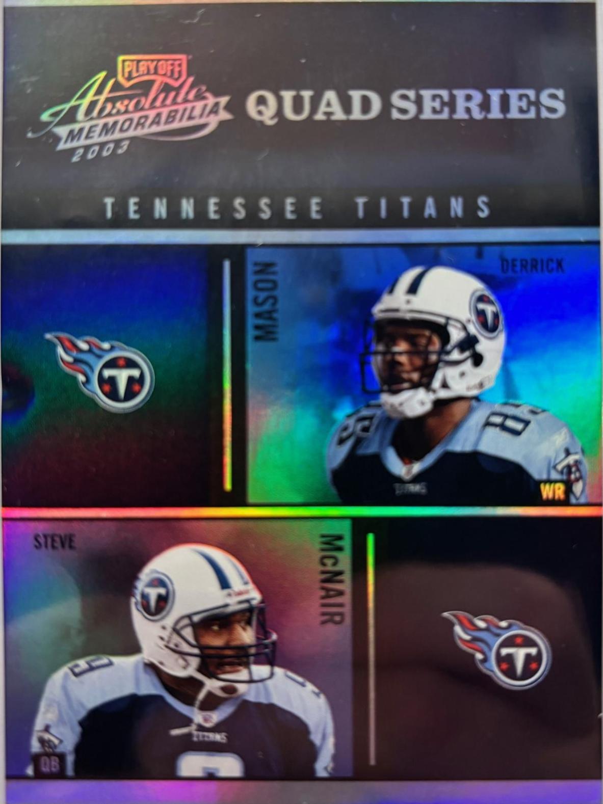 Mason, McNair, Kearse, George #QS-13 Football Cards 2003 Playoff Absolute Memorabilia Quad Series