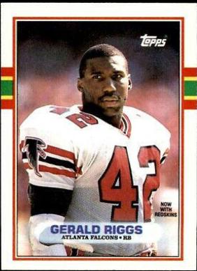 Gerald Riggs #342 Football Cards 1989 Topps