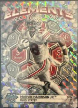 Marvin Harrison Jr. #ETG-8 Football Cards 2023 Bowman's Best University Elements of the Game