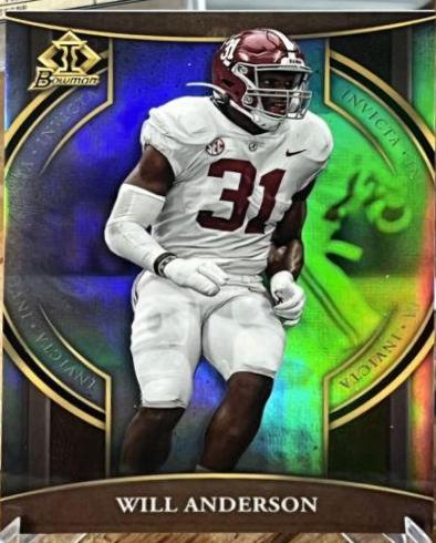 Will Anderson #BI-3 Football Cards 2022 Bowman Chrome University Invicta