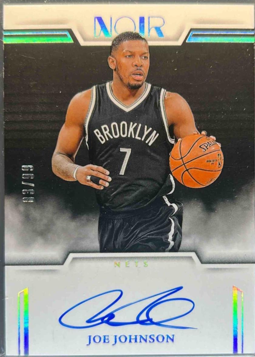 Joe Johnson #6 2024 Panini Noir Autograph Color Basketball