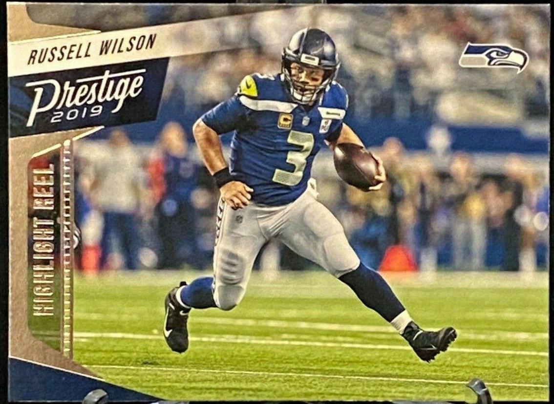Russell Wilson #HH-RW Football Cards 2019 Panini Prestige Highlight Reel