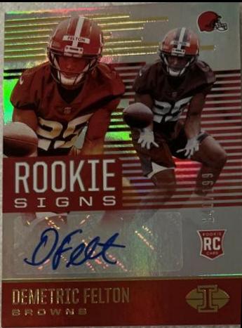 Demetric Felton #RS-DF Football Cards 2021 Panini Illusions Rookie Signs Autographs