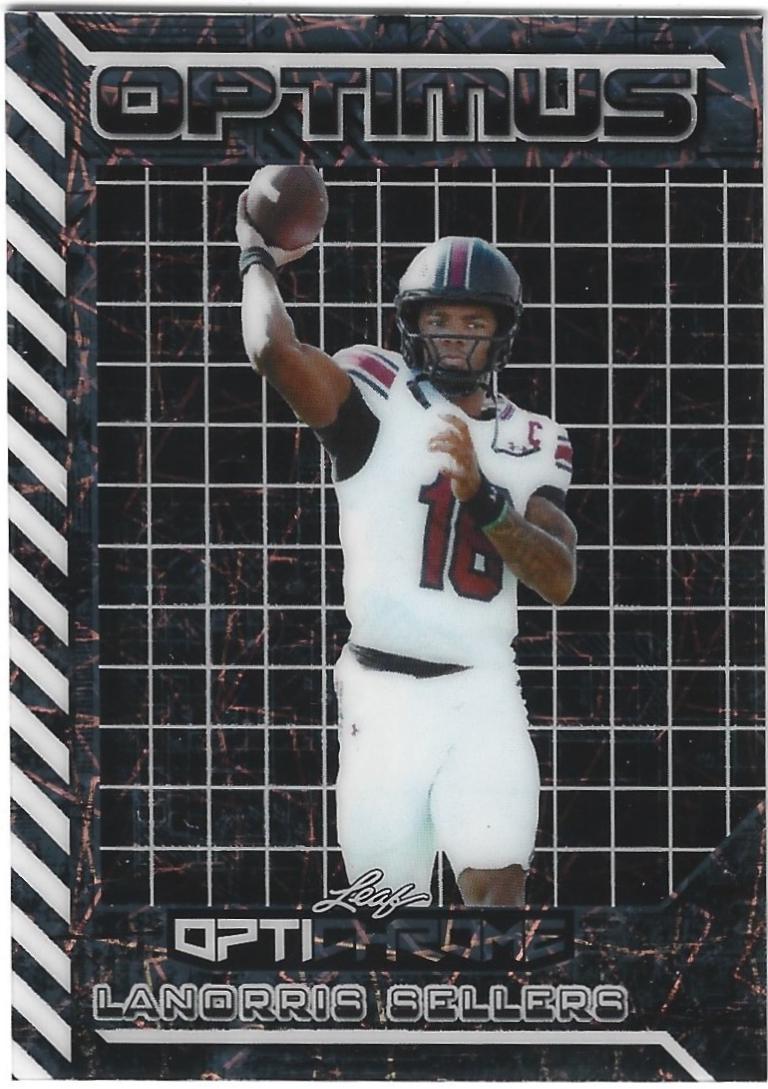 LaNorris Sellers #OB-33 2025 Leaf Optichrome Optimus Football