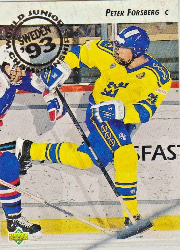 Peter Forsberg #595 Hockey Cards 1992 Upper Deck