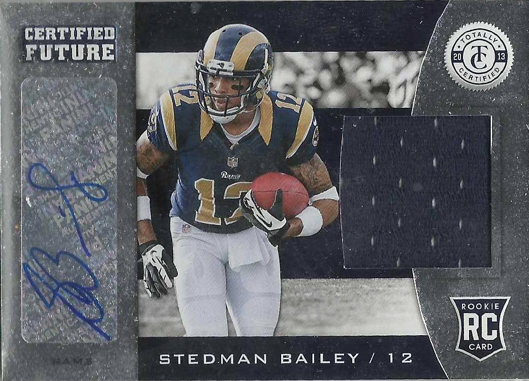 Stedman Bailey #33 Football Cards 2013 Panini Totally Certified Future Signature Material