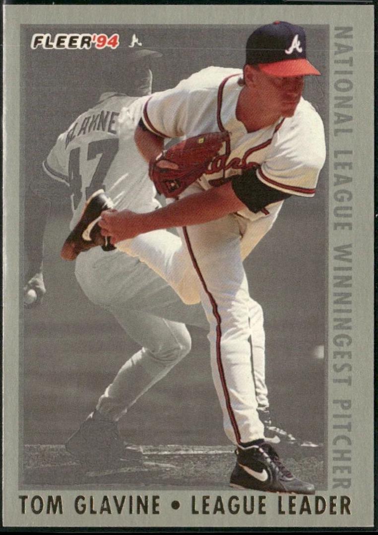 Tom Glavine #11 Baseball Cards 1994 Fleer League Leaders