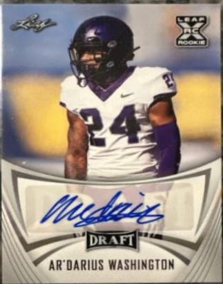 Ar'Darius Washington #BA-ADW Football Cards 2021 Leaf Draft Autograph
