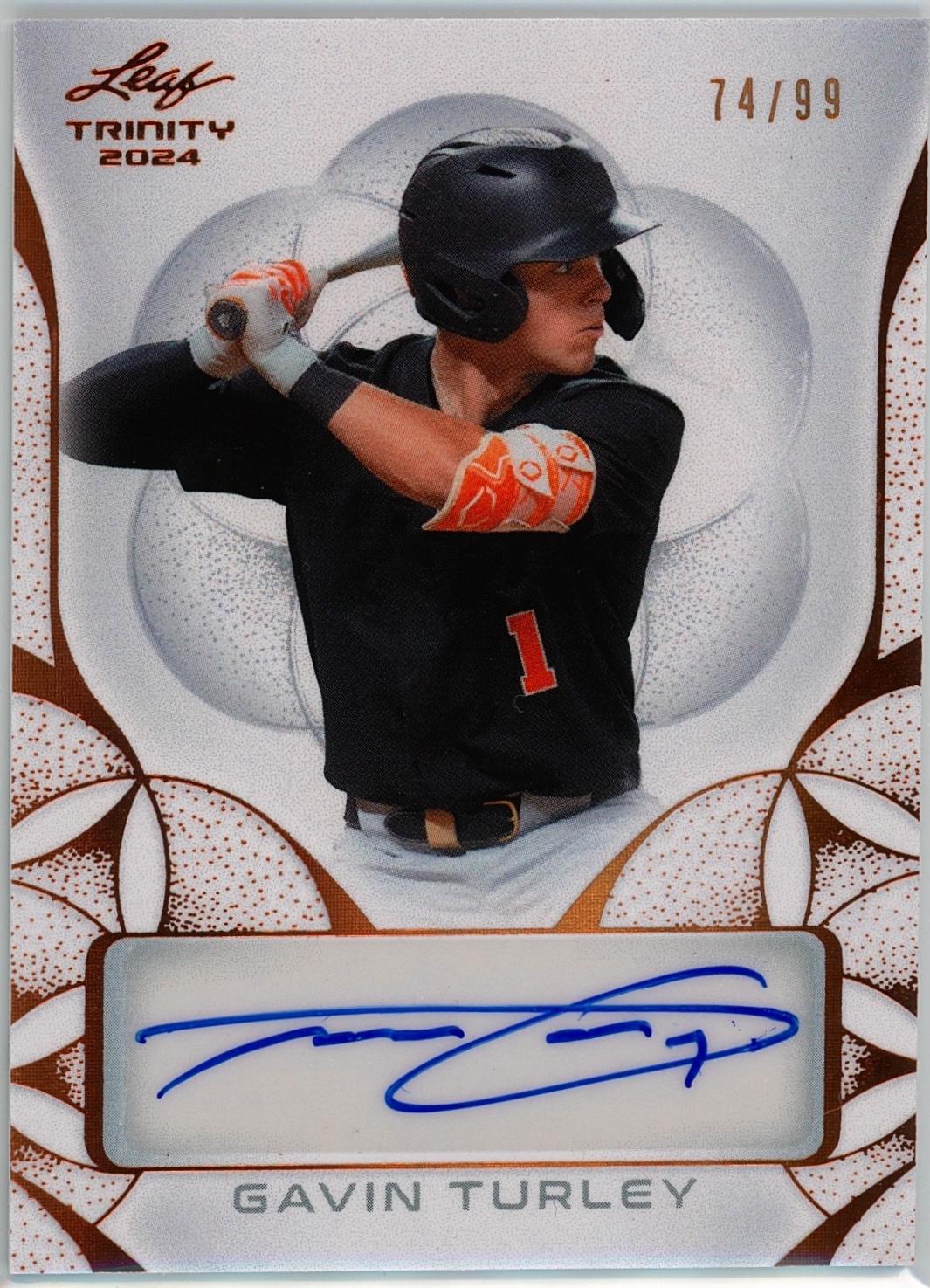 Gavin Turley #BA-GT1 2024 Leaf Trinity Autograph Baseball