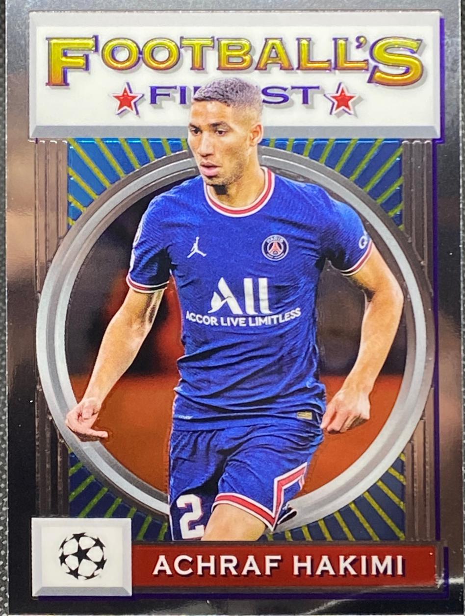 Achraf Hakimi #77 2021 Topps Finest Flashbacks UEFA