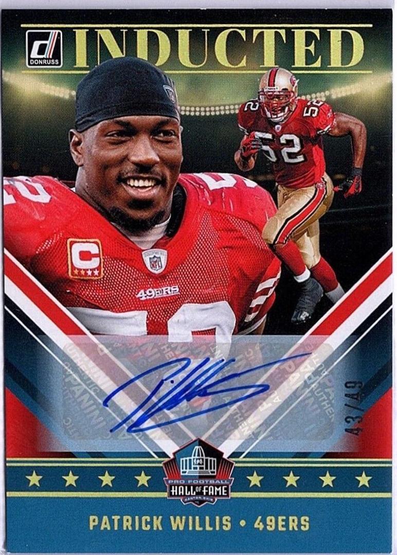 Patrick Willis #I-PW Football Cards 2024 Panini Donruss Inducted Autograph
