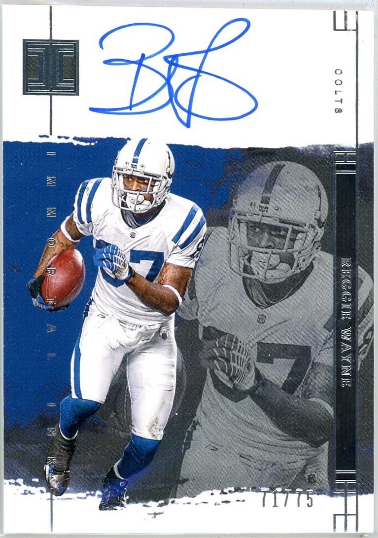 Reggie Wayne #7 Football Cards 2024 Panini Impeccable Immortal Ink