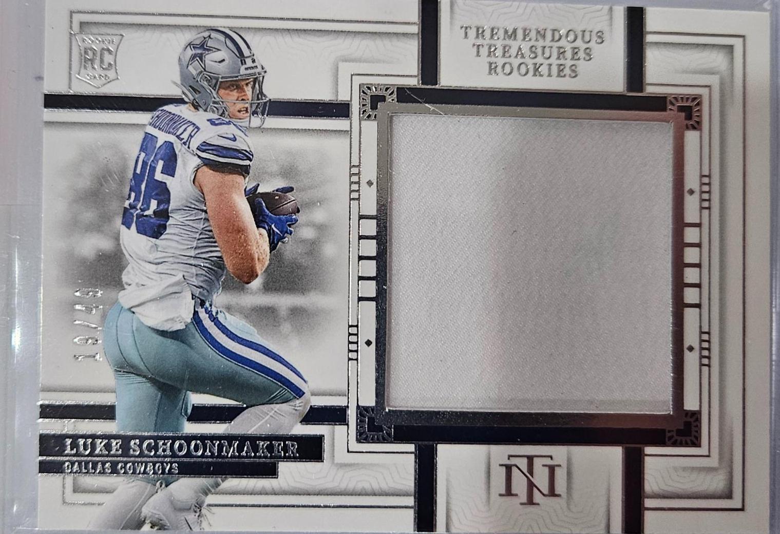 Luke Schoonmaker #TTR-LSR Football Cards 2023 Panini National Treasures Tremendous Treasures