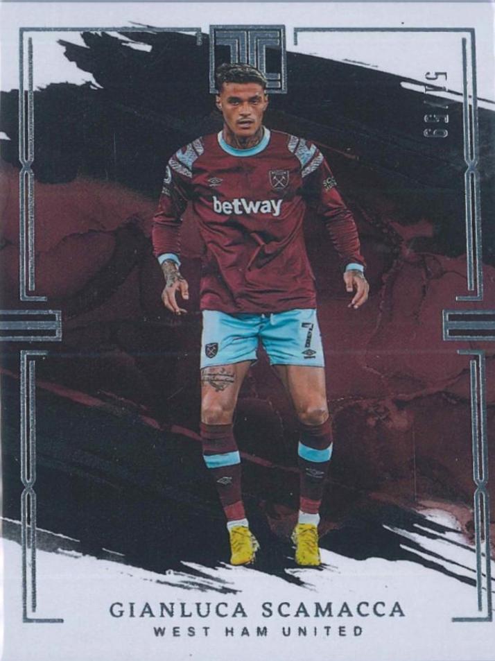 Gianluca Scamacca #141 Soccer Cards 2022 Panini Impeccable Premier League